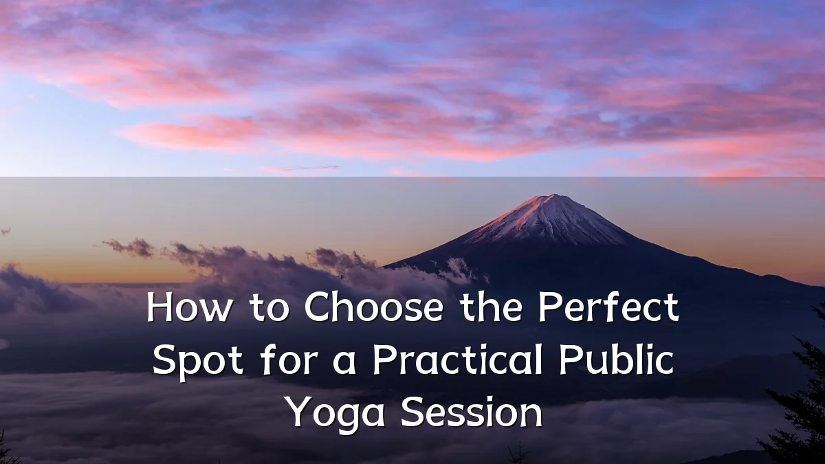 How to Choose the Perfect Spot for a Practical Public Yoga Session